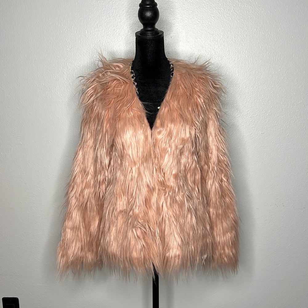FUN THRIFT Shaggy Faux Fur Jacket